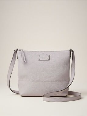 ✨ Kate Spade Blush Pink Pebbled Leather Crossbody NWOT Minimal Chic Neutral